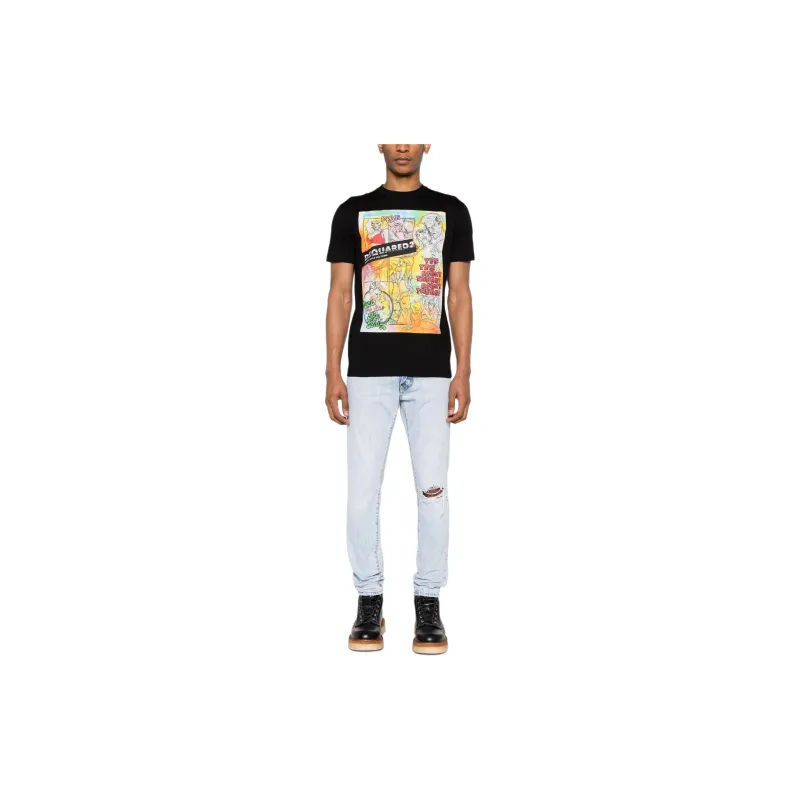 Dsquared2 Light Palm Beach Wash 642 Distressed Jeans-1