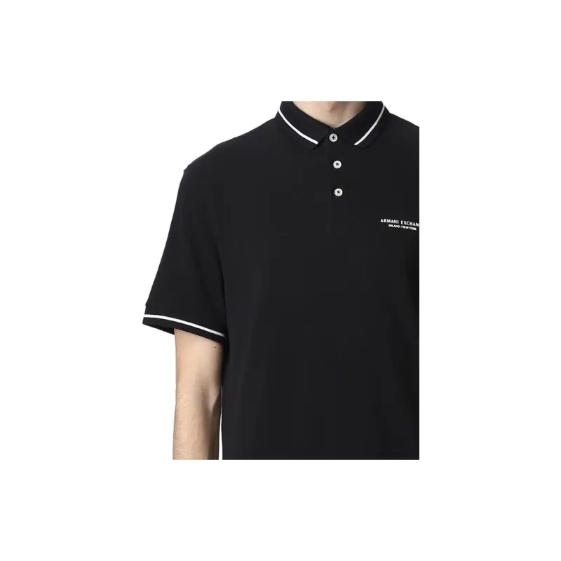 ARMANI EXCHANGE Polo Shirts Men Black-3