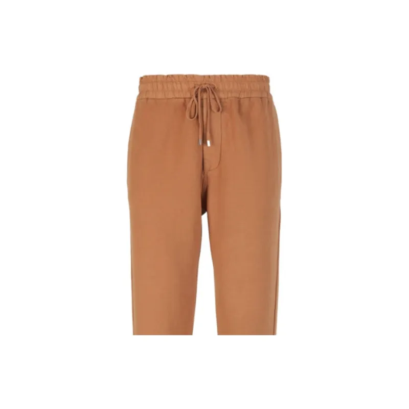 SAINT LAURENT Drawstring waistband Cotton Track Pants-5