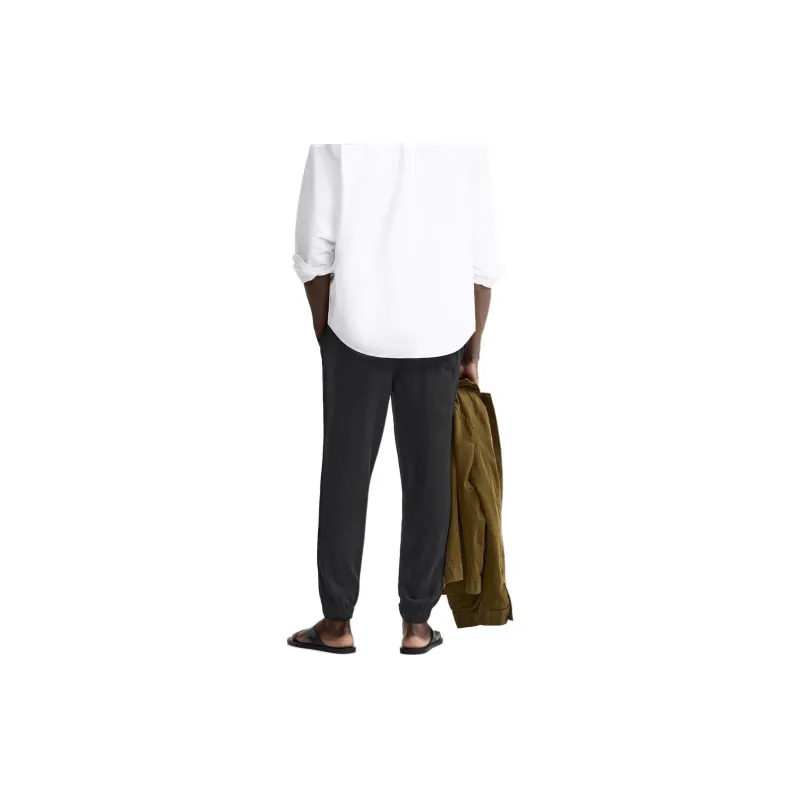 ZARA Casual Pants Men Black-3