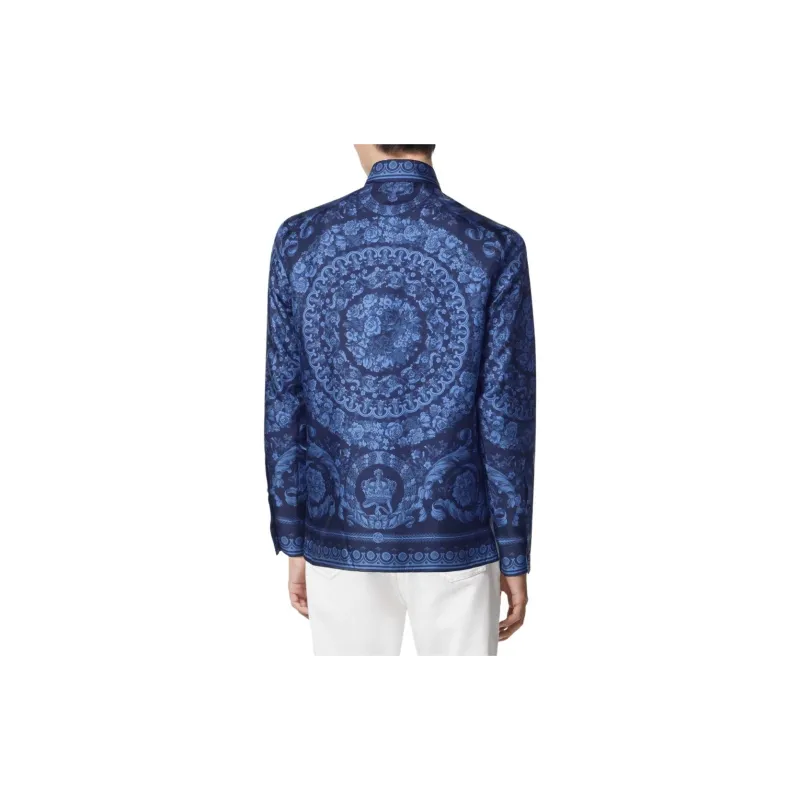 VERSACE Barocco-print Silk Shirt-2