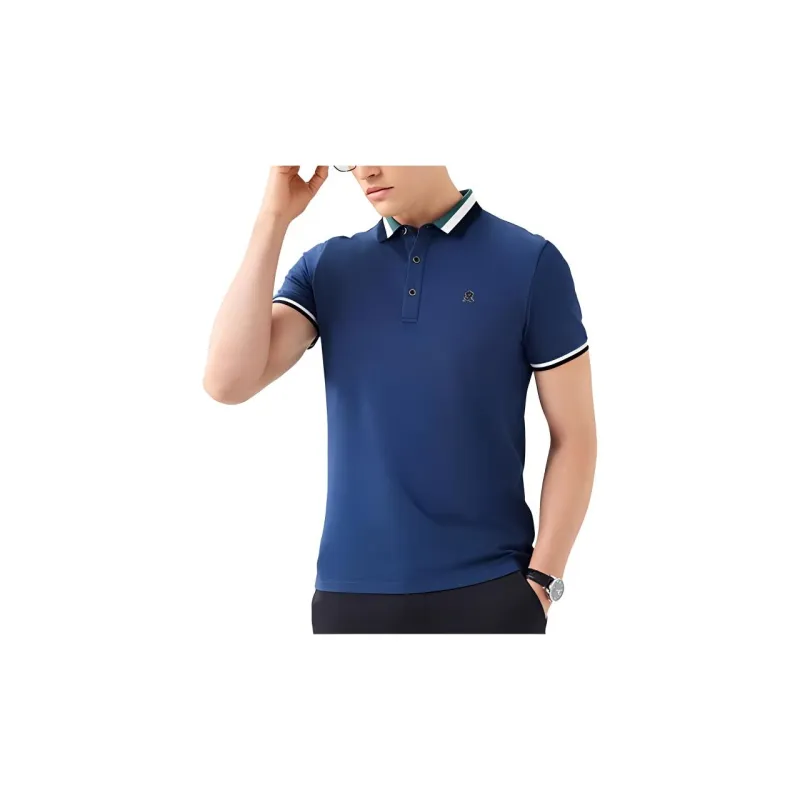 Montagut SS24 Polo Shirt Men's Dusty Blue-3