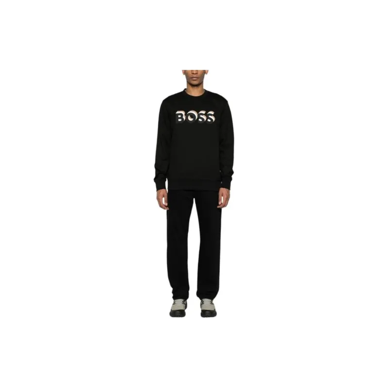 HUGO BOSS Logo print Cotton Sweatshirt-2