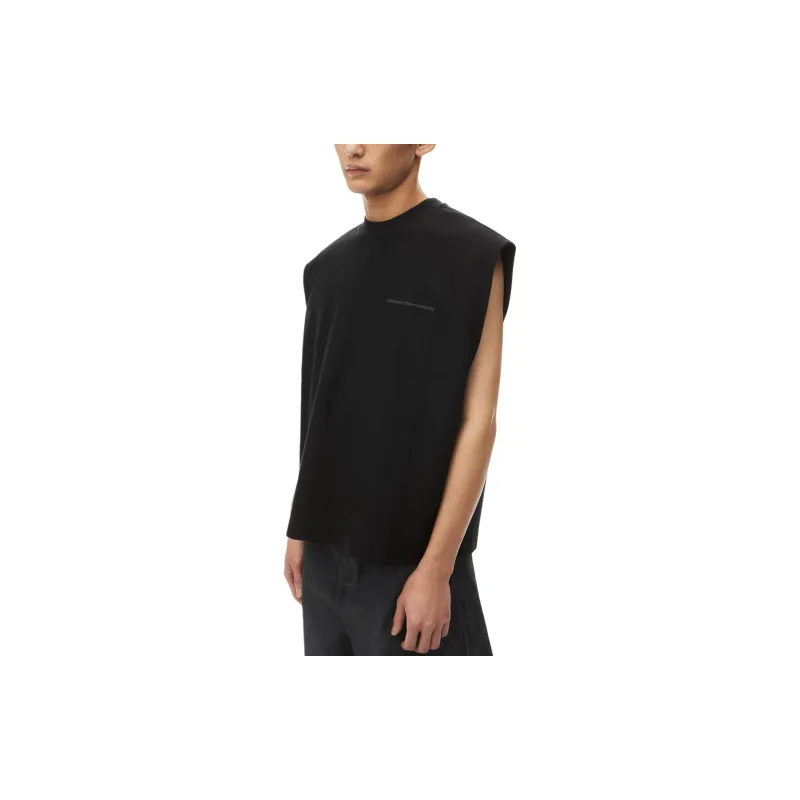 Alexander Wang Logo embossed Cotton Tank Top-3