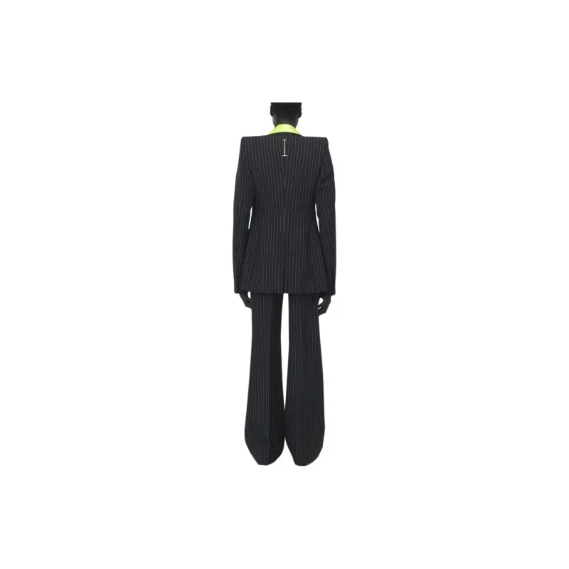 Alexander McQueen Pinstripe Stacked Shoulder Jacket-1