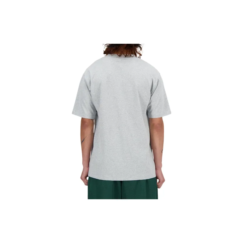 New Balance Hoops Graphic T Shirt Men's Gray-4