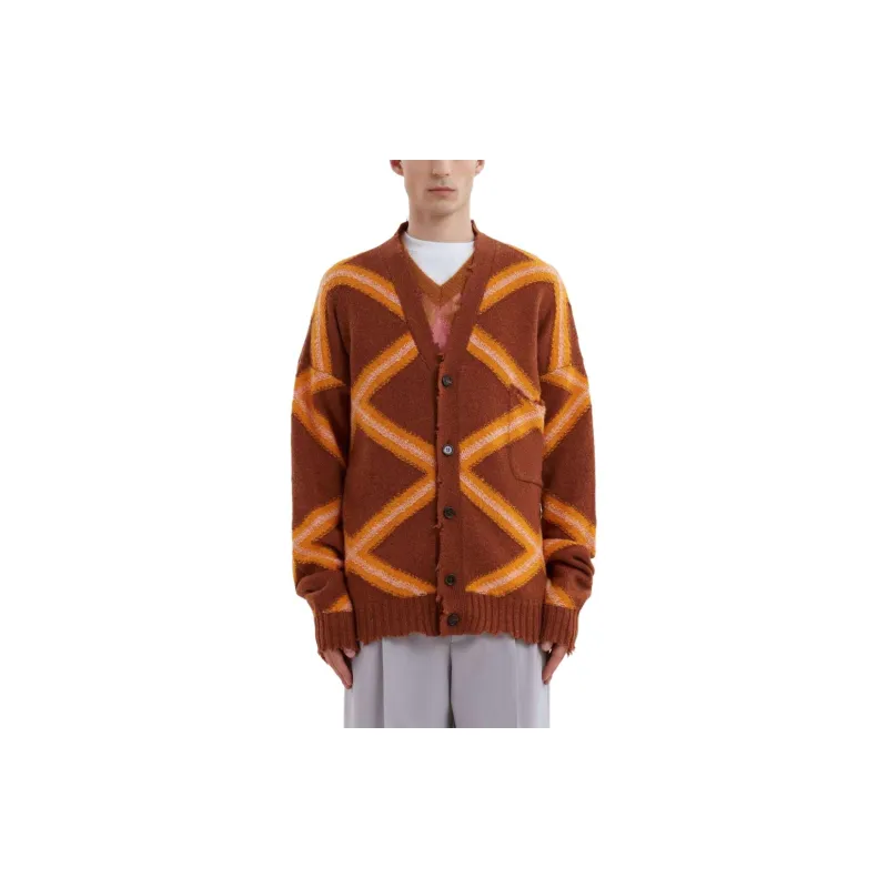 MARNI Intarsia Argyle Cardigan-1