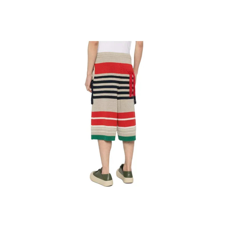 CRAIG GREEN Striped Ribbed knit Shorts-2