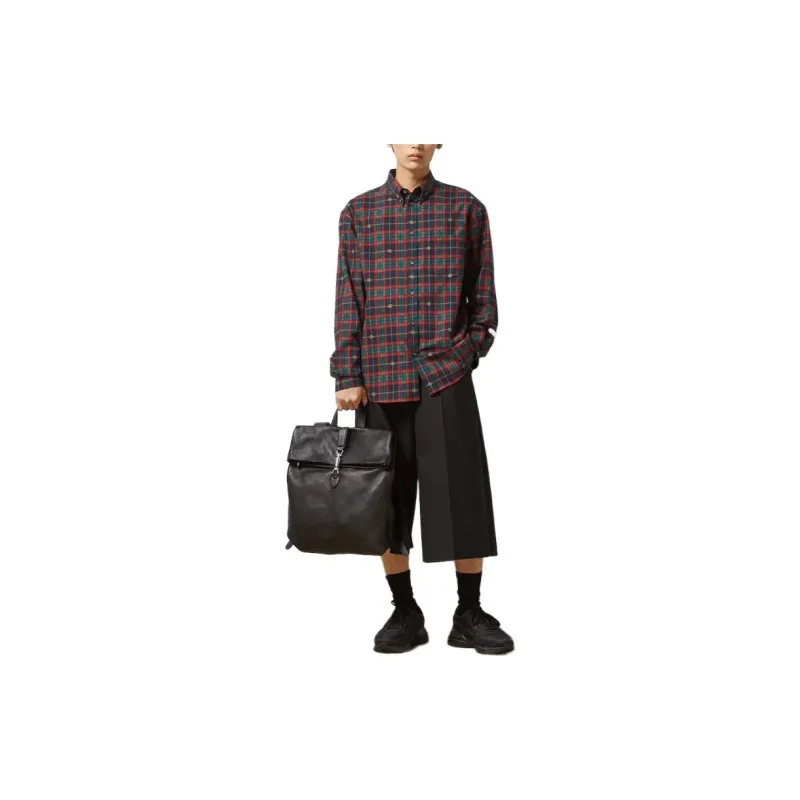 GUCCI Double G Tartan Shirt-3