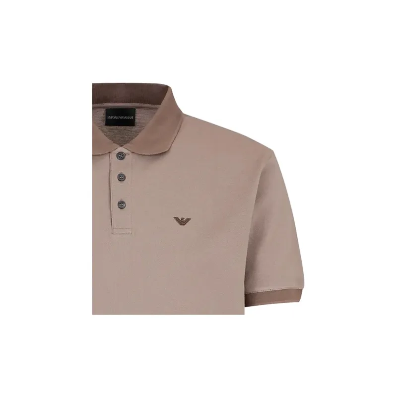 EMPORIO ARMANI SS24 Polo Shirt Men's Light Brown-2