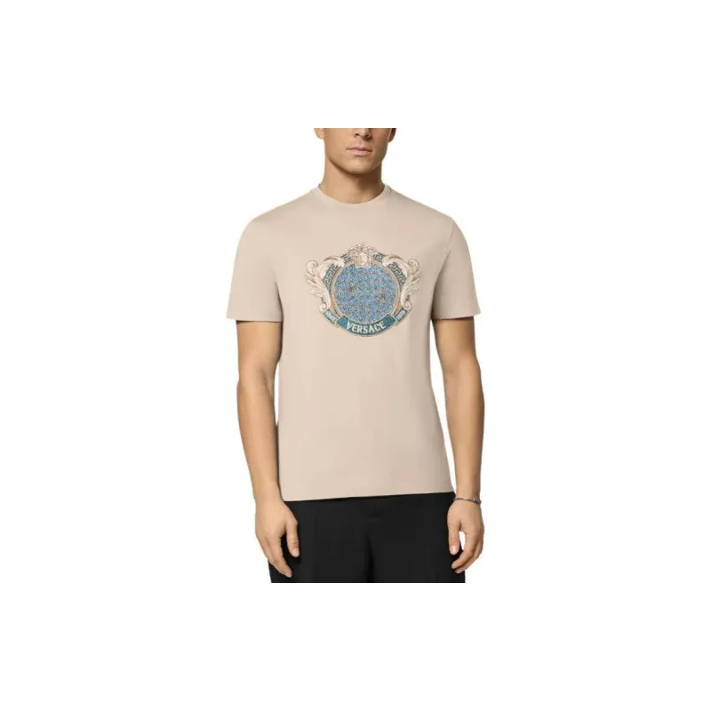 VERSACE Starfish Blason Crystal embellished T shirt-1