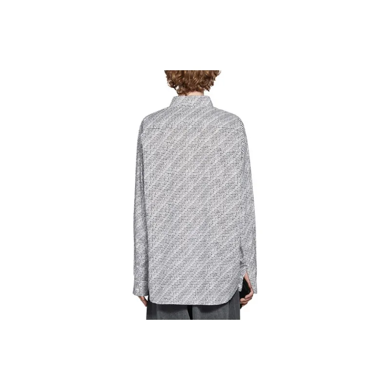 Balenciaga Shirt Loose Fit Style Men's Button-Down Long-Sleeved Shirt Loose Fit Men's-4