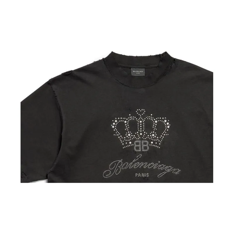 Balenciaga T Shirt Regular Fit Unisex Black-3