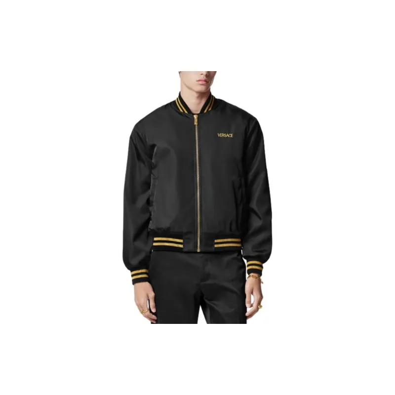 VERSACE Jackets Coats Men's Black Gold-2