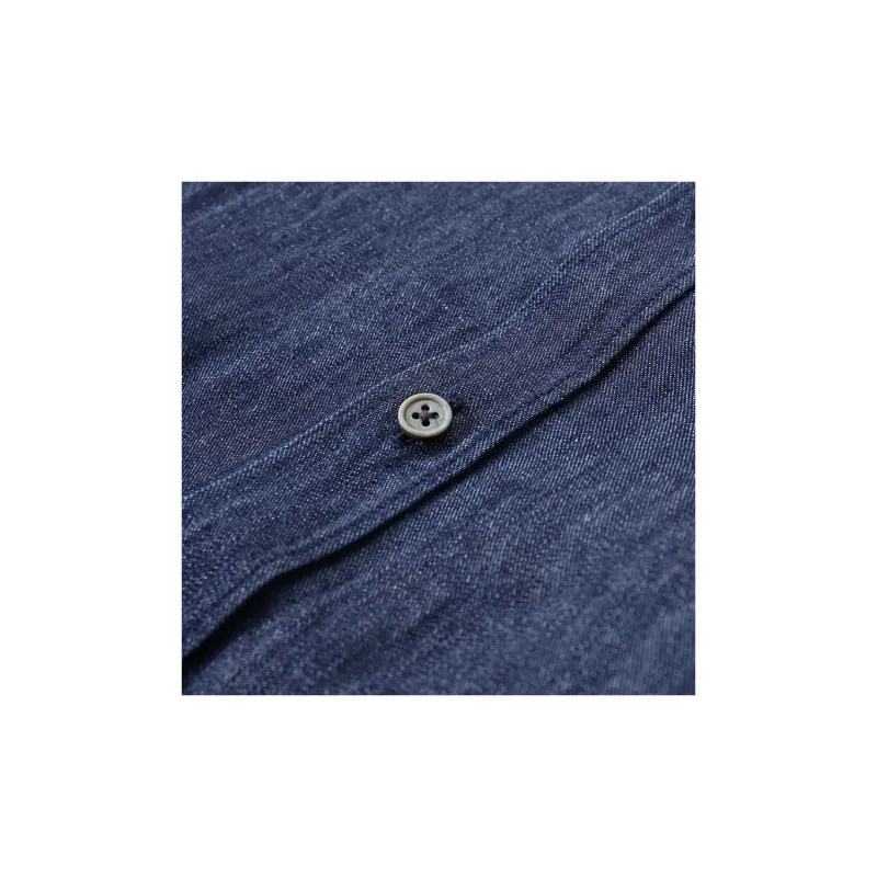 Zegna SS24 Shirt Men's Denim Blue-3