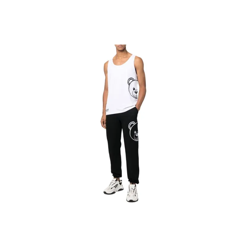 MOSCHINO Knitted Sweatpants Men Black-1