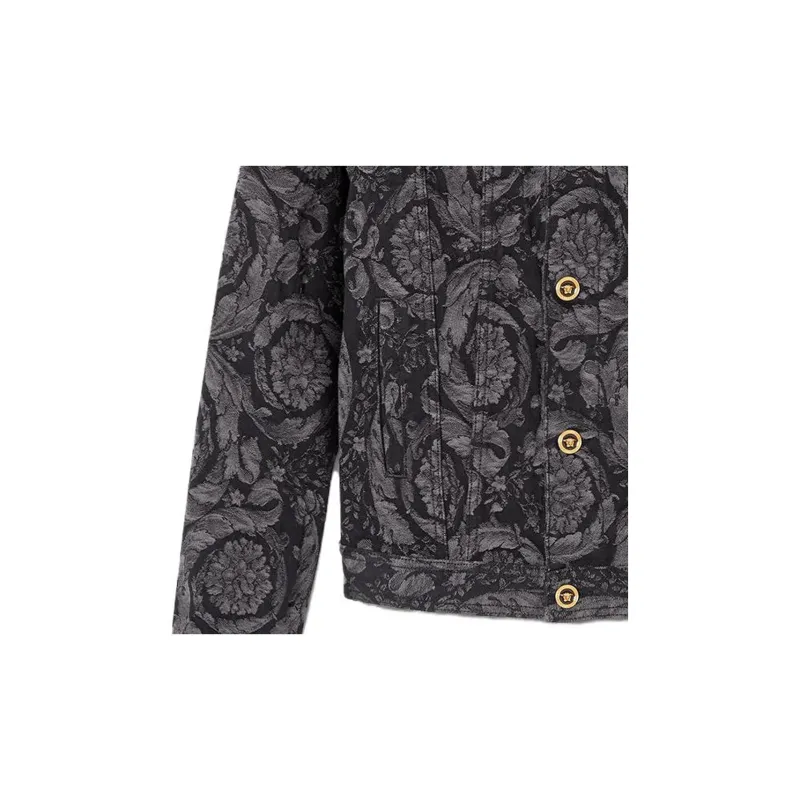 VERSACE SS23 Denim Jacket Men's Black-5