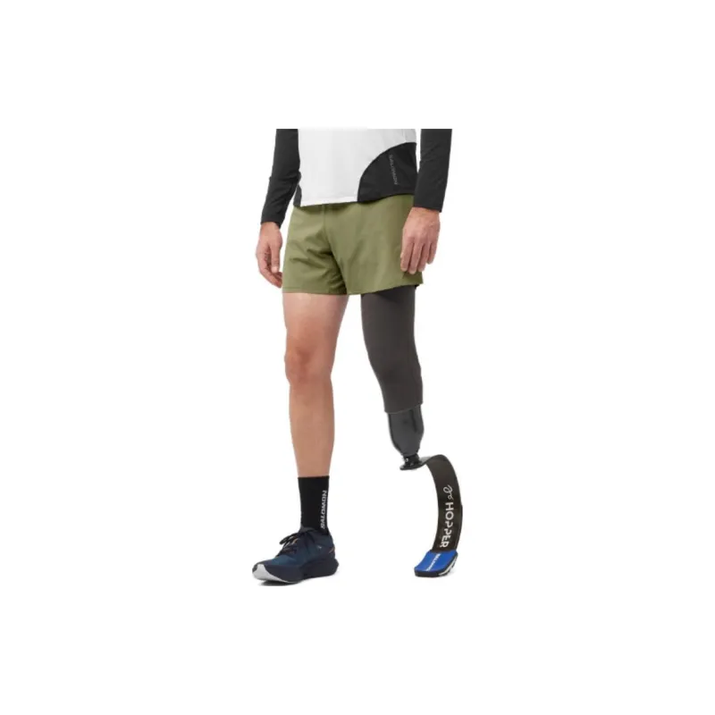SALOMON CROSS 5' Casual Shorts Men Green-1