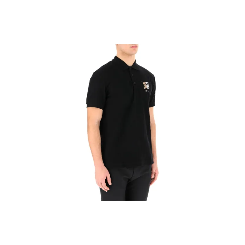 Burberry Polo Shirts Men Black-3