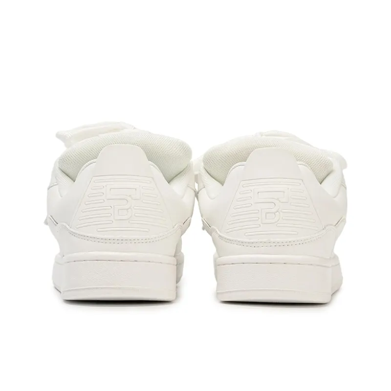 Little Red Man Non slip Lightweight Low Top Skateboard Shoes Unisex White-4