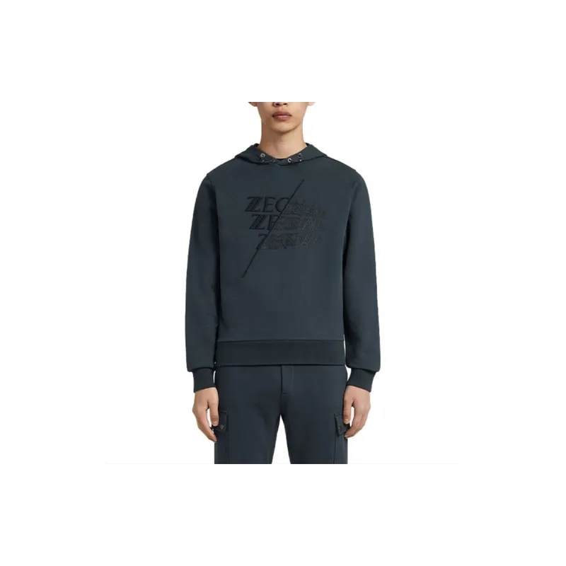 Zzegna Sweatshirts Men Deep Cobalt Blue-2