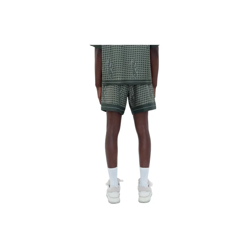 AMIRI Staggard Houndstooth Silk Short-2