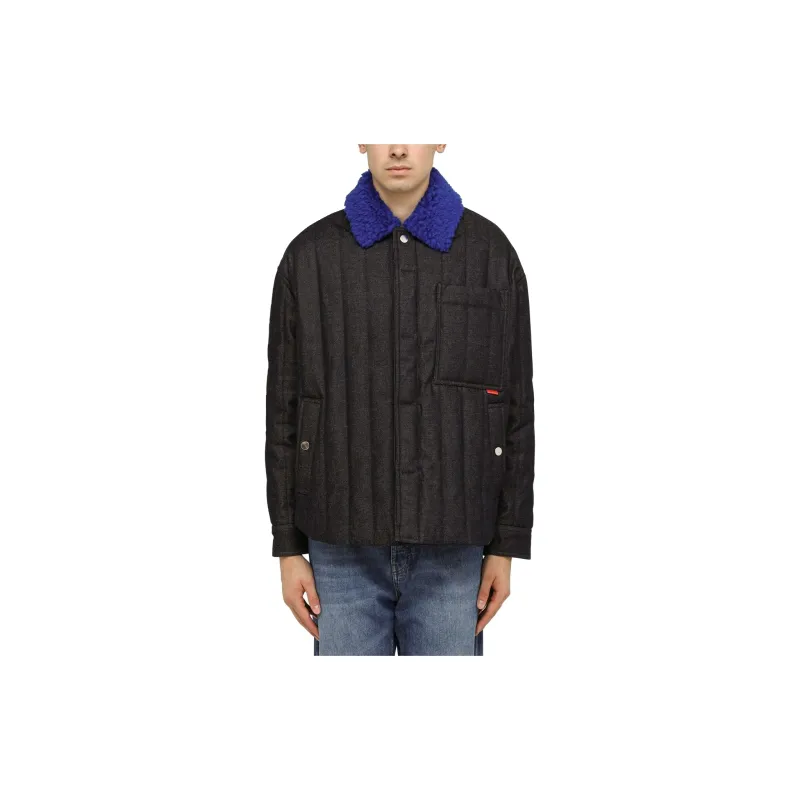 Sunnei Contrasted Collar Buttoned Jacket-2
