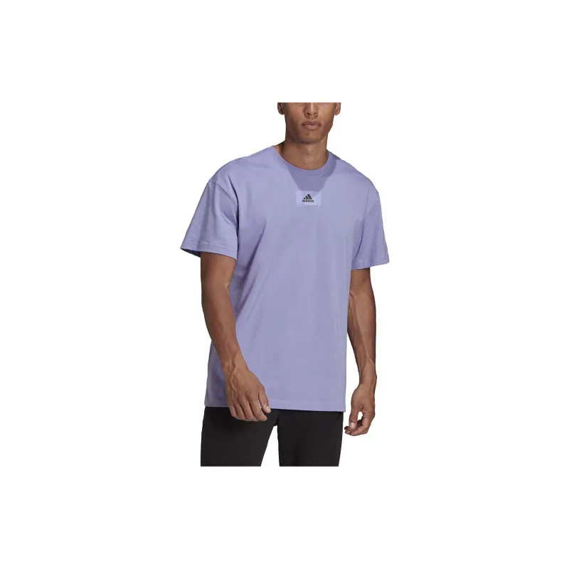 Adidas Drop Shoulder Sleeve T Shirt Men's Purple-1