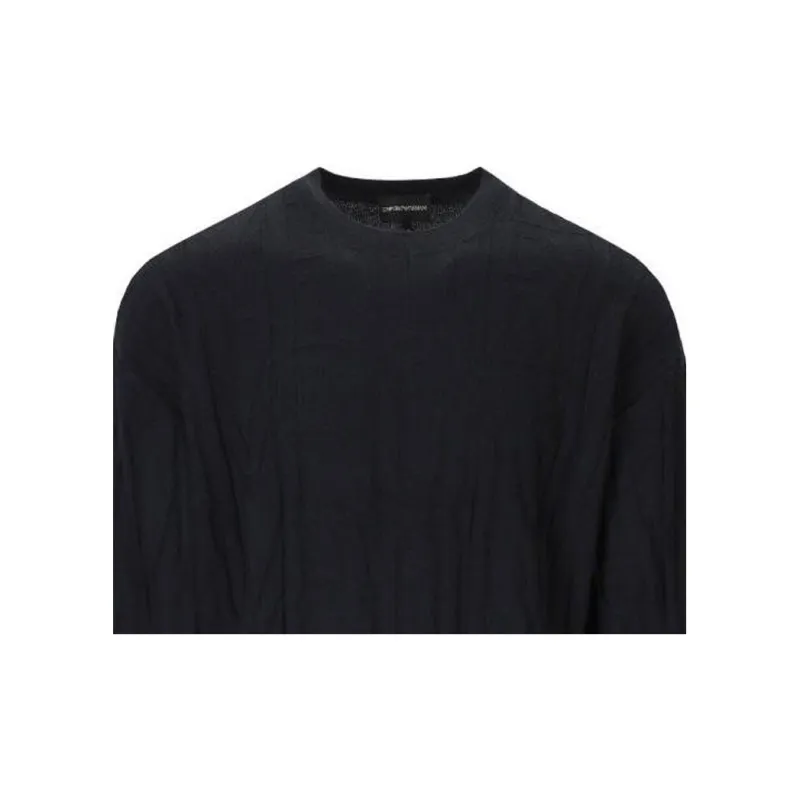 EMPORIO ARMANI Intarsia Knitted Crewneck Jumper-4
