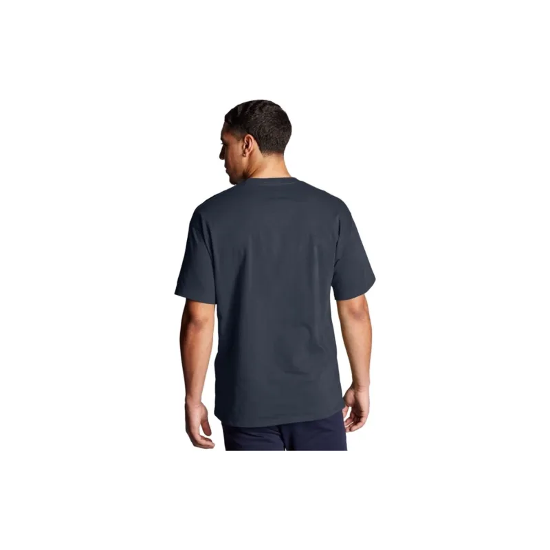 Champion T Shirts Unisex Navy Blue+Sky Blue-4