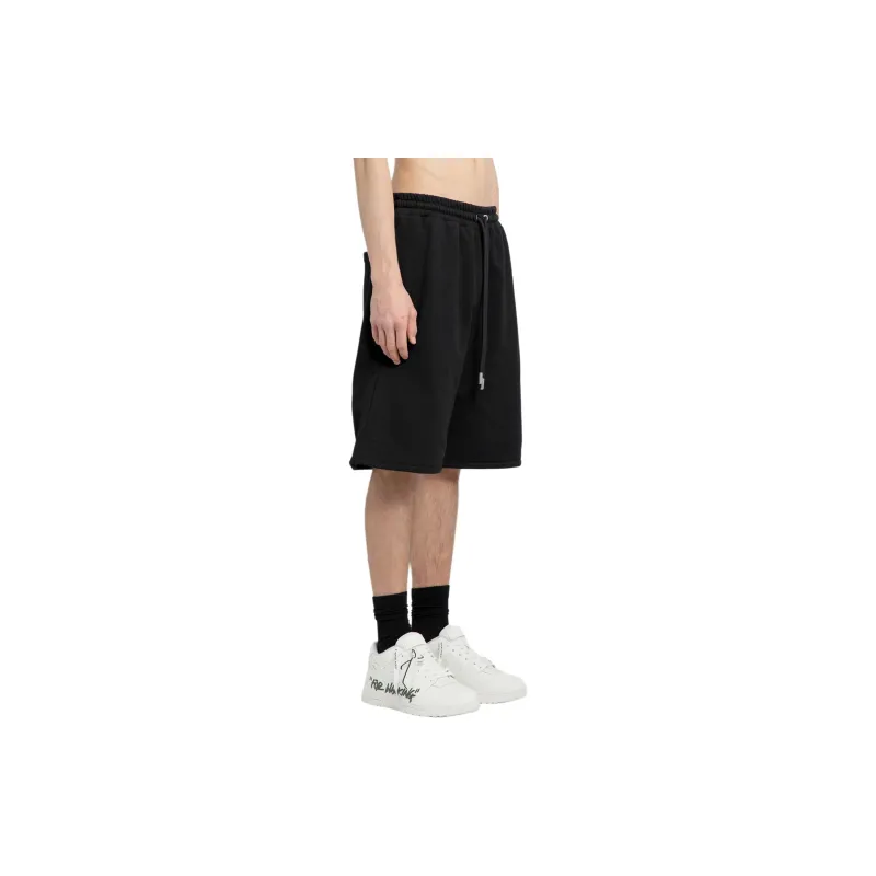 OFF WHITE Logo embroidered Cotton Shorts-4