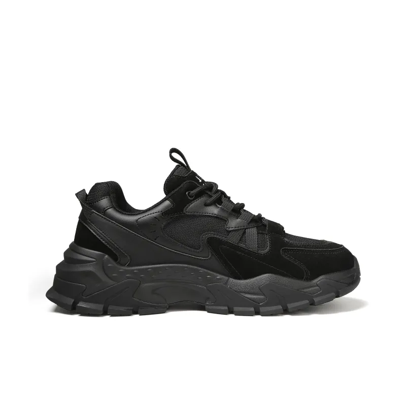 JEEP SPIRIT Chunky Sneakers Men Low Top Graphite Black-1