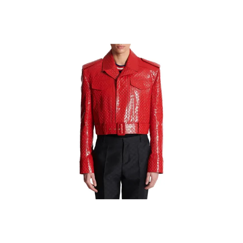 BALMAIN Jackets Men Red-4