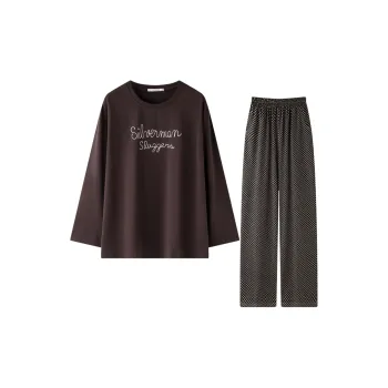 MEITENG Pajama Set Women's Russet