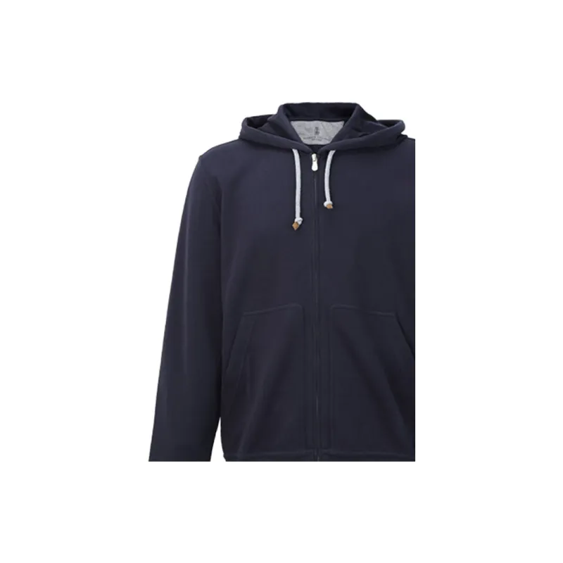 Brunello Cucinelli Zipped Drawstring Hoodie-6