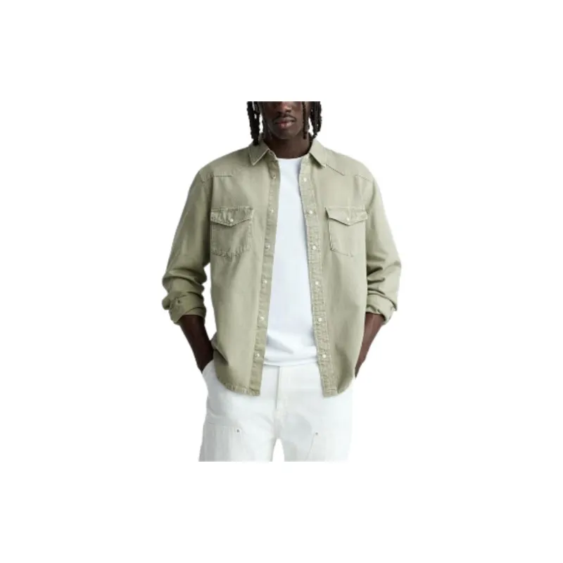 ZARA Shirts Men Light Green-2
