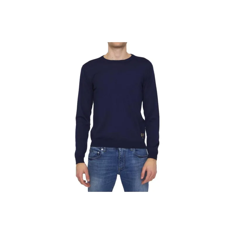 GUCCI Logo Embroidered Crewneck Sweater-1