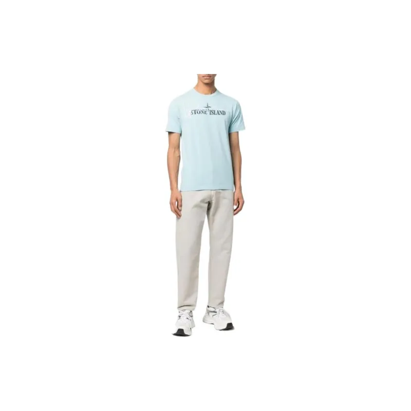 STONE ISLAND T Shirt Men's Ice Blue-1