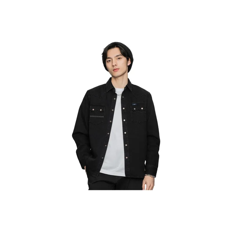 Lee Shirts Men Black-2