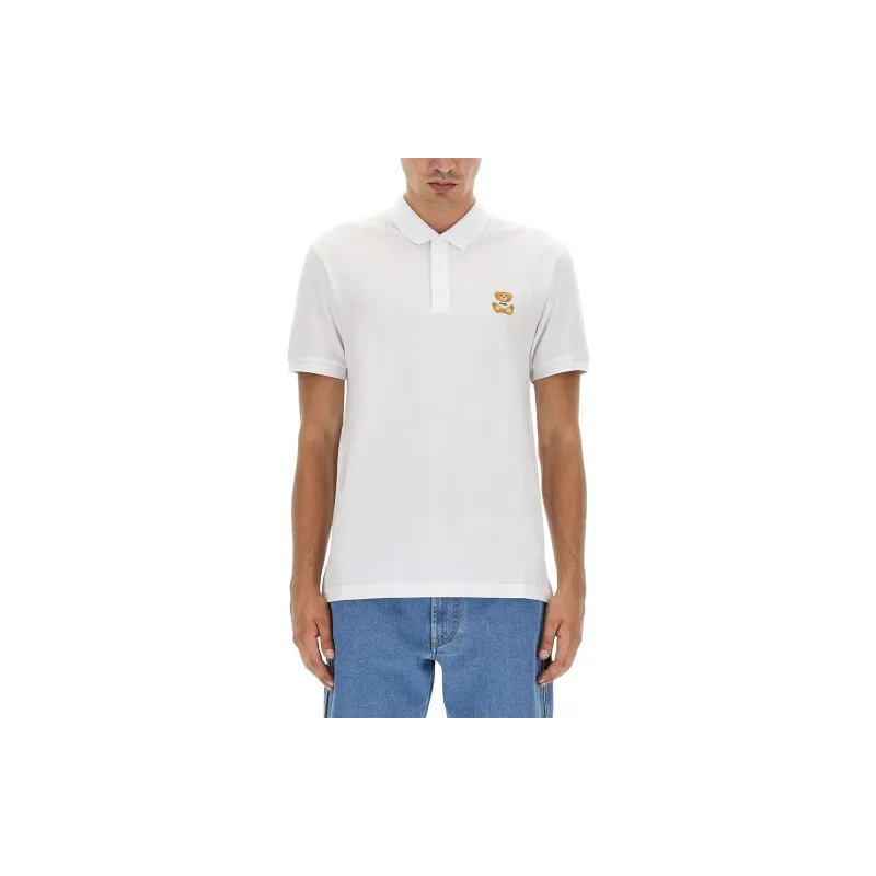 MOSCHINO Teddy Bear Patch Polo Shirt-2