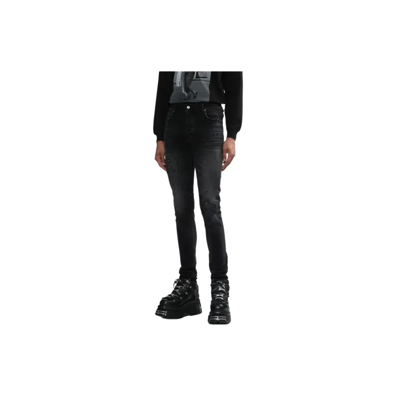 AMIRI Crystal Logo Jean-4
