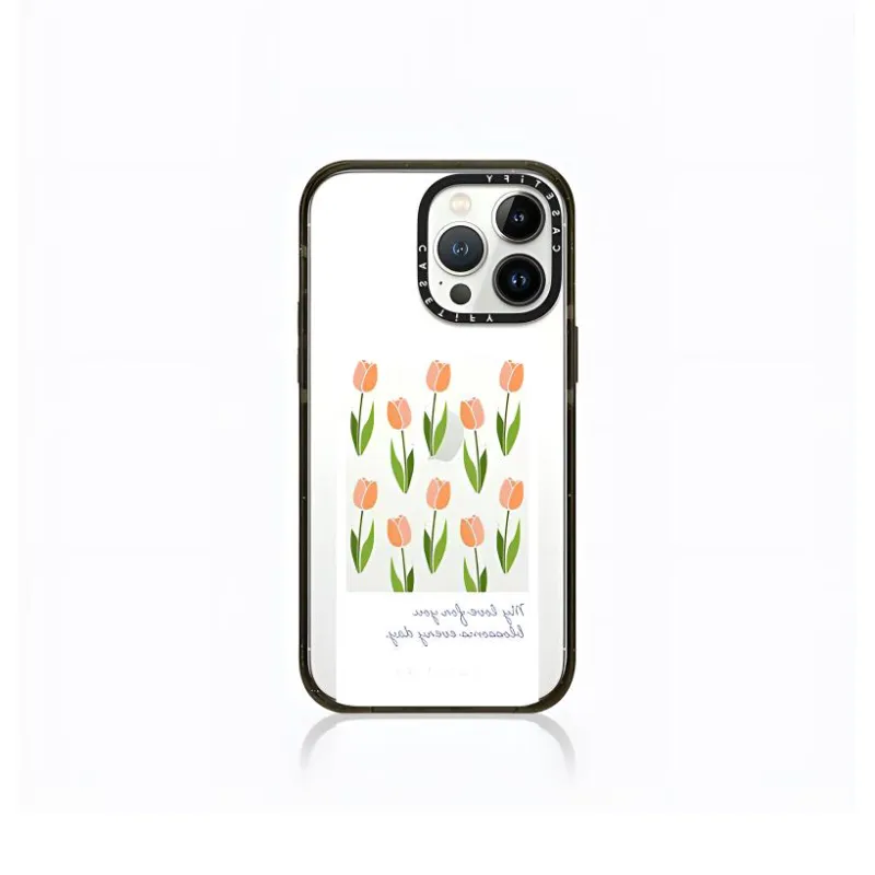 CASETIFY PC Material Floral Collection Tulip Phone Cases Compatibility IPhone 14/13/12/Plus/Pro/Max-2