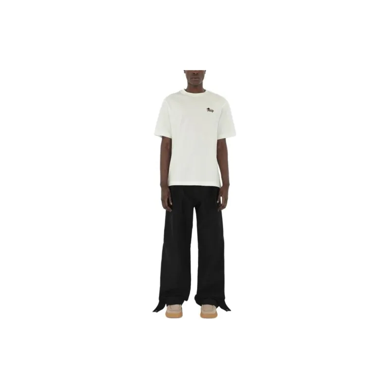 Burberry Embroidered-logo Cotton T-shirt-2