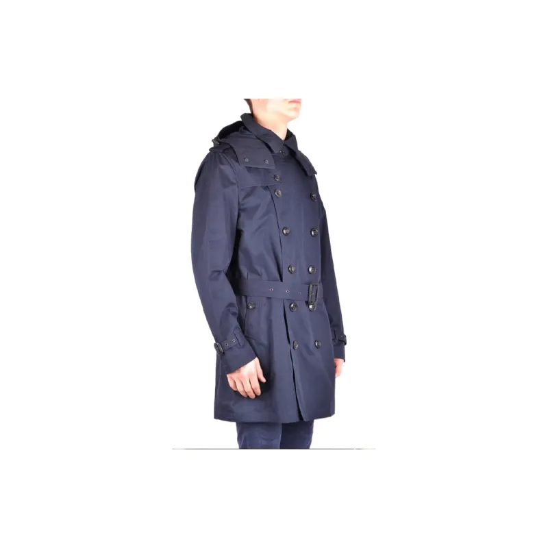 Burberry Trench Coats Men Dark Blue-3