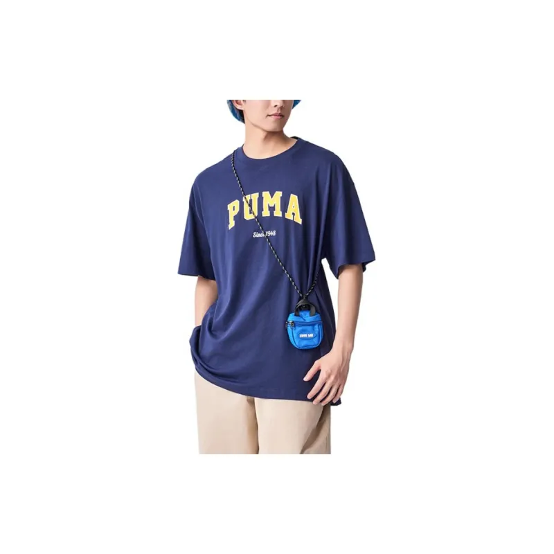 PUMA T Shirt Unisex Marine Blue-2