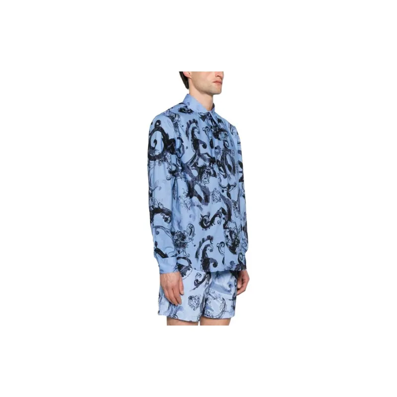 VERSACE JEANS COUTURE Shirt Men's Blue-3