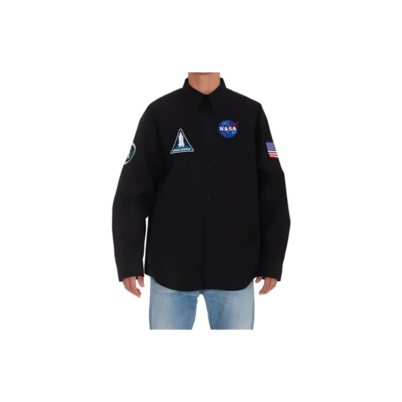 Balenciaga Shirts Men Black-4