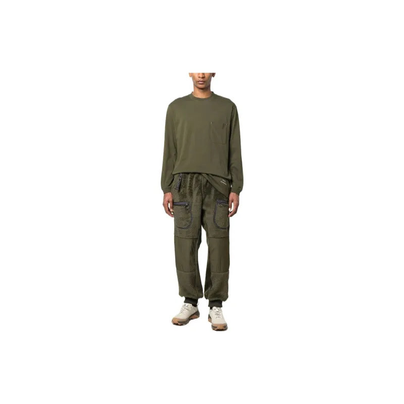 And Wander X BARBOUR Casual Pants Men Olive Green-1