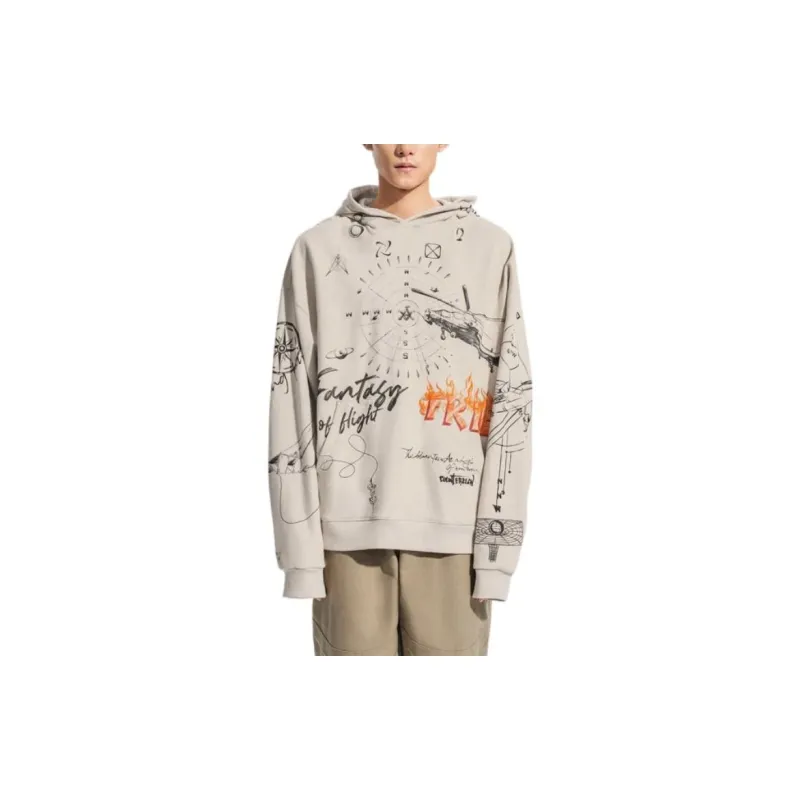 LINING CF Tracing Sweatshirts Unisex Apricot-2