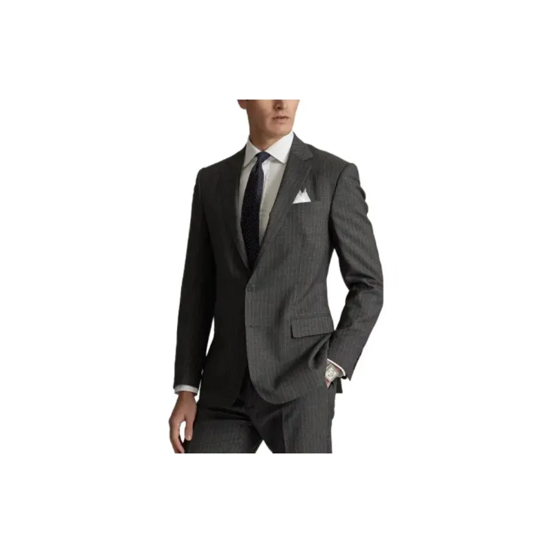 Polo Ralph Lauren Gregory Pinstripe Wool Twill Suit Business Suits Men's Gray-5